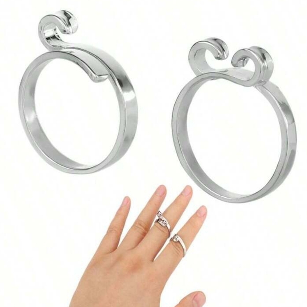 4 Piece Set Crochet Hook Loop Rings - Picture 5 of 10
